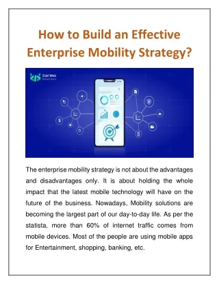 How to Build an Effective Enterprise Mobility Strategy