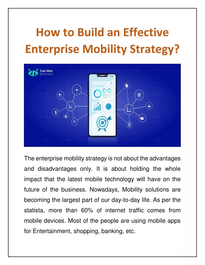 how to build an effective enterprise mobility