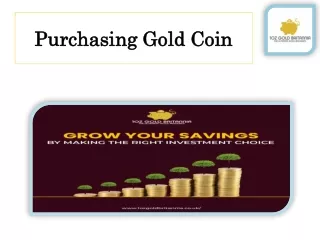 Purchasing Gold Coin