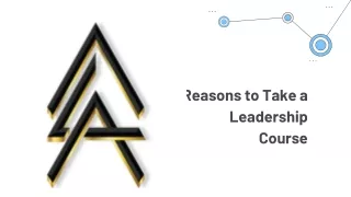 reasons to take a leadership course