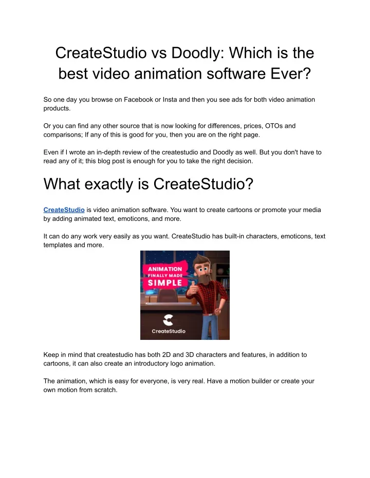 createstudio vs doodly which is the best video