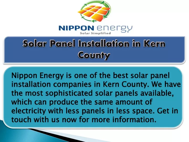 solar panel installation in kern county