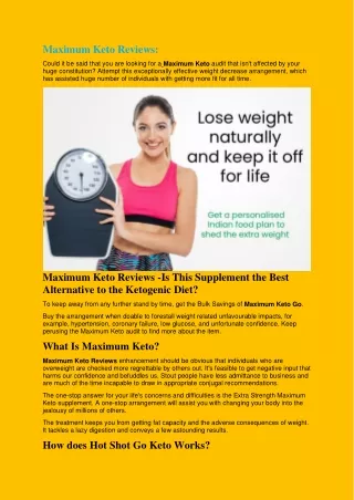 Maximum Keto Reviews (Updated 2022): ketogenic formula Works! Scam Or What?