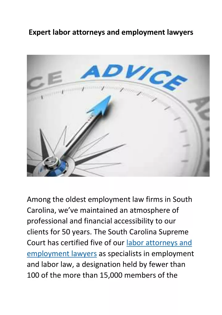 Ppt Expert Labor Attorneys And Employment Lawyers Powerpoint