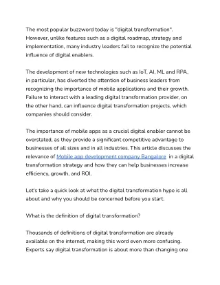 the most popular buzzword today is digital
