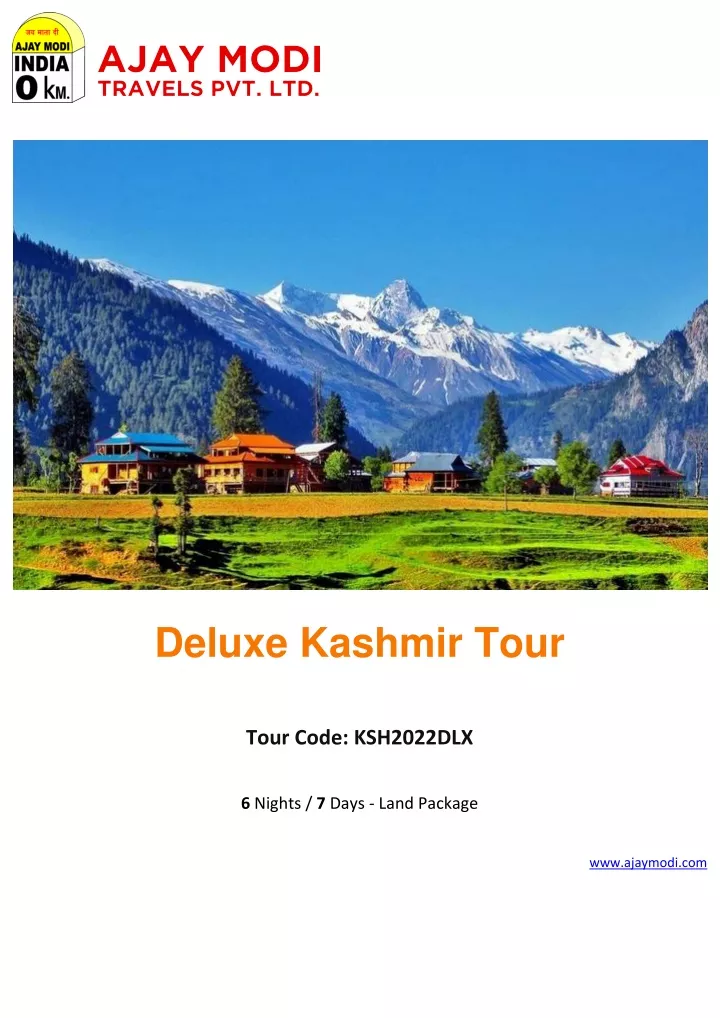 deluxe kashmir tour