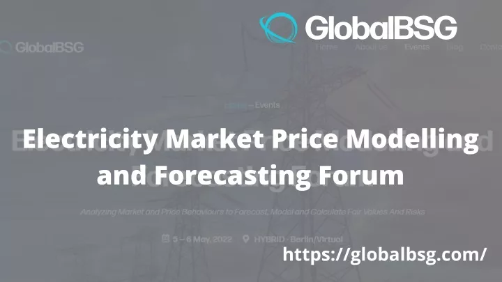 electricity market price modelling