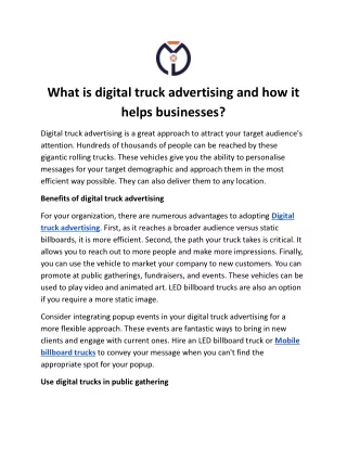 What is digital truck advertising and how it helps businesses_.docx