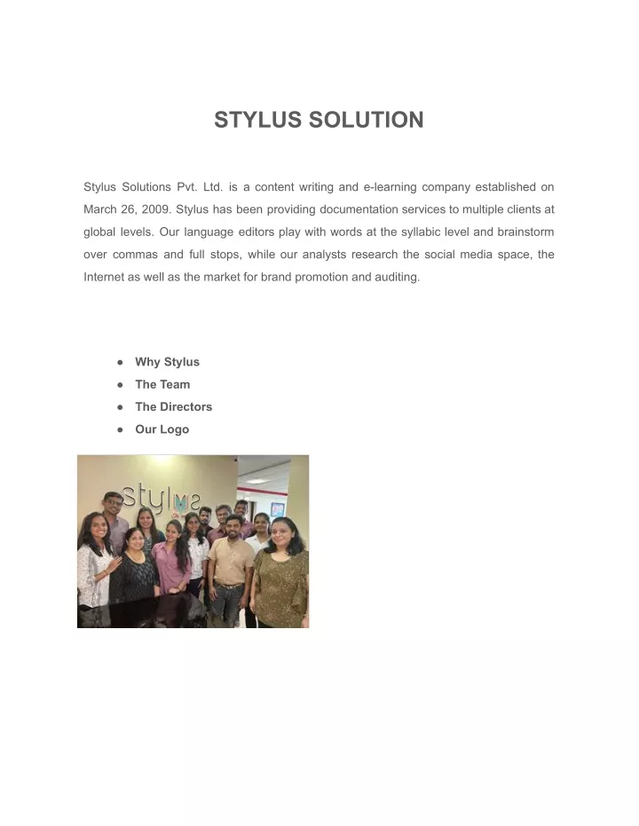 stylus solution