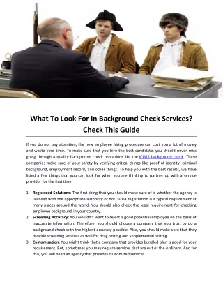What To Look For In Background Check Services Check This Guide