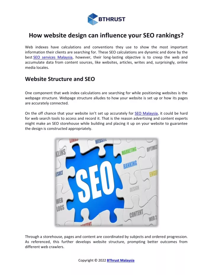 how website design can influence your seo rankings