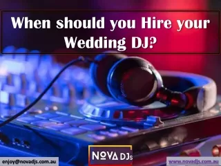 When should you Hire your Wedding DJ? - NovaDJs
