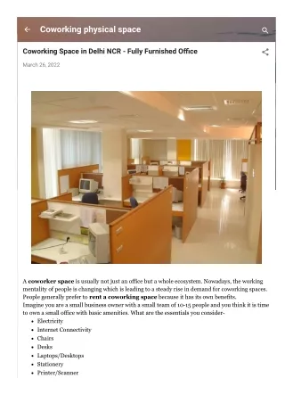 coworking physical space