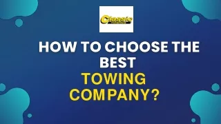 How to choose the best towing Company?
