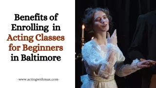 benefits of enrolling in acting classes
