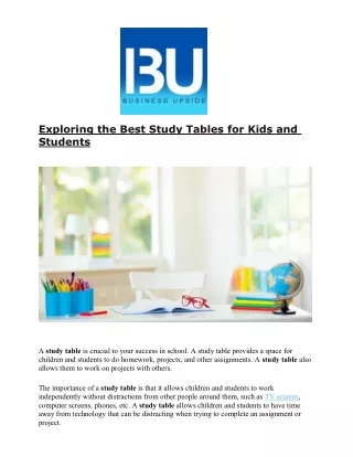 exploring the best study tables for kids