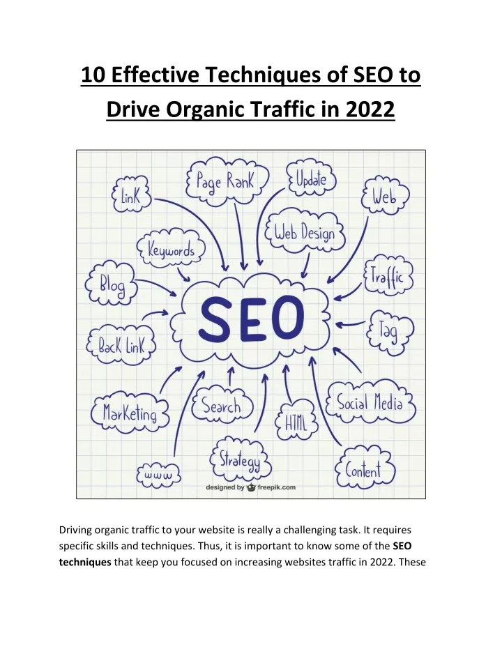 10 effective techniques of seo to drive organic