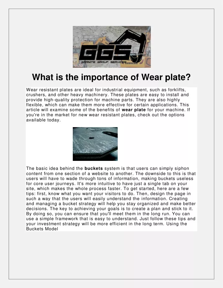 what is the importance of wear plate