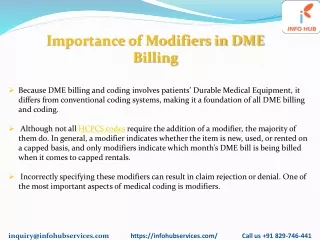 importance of modifiers in dme billing