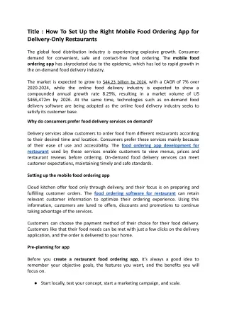 How To Set Up The Right Mobile Food Ordering App For Delivery.docx