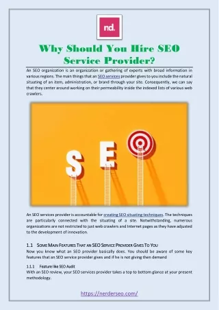 Why Should You Hire SEO Service Provider