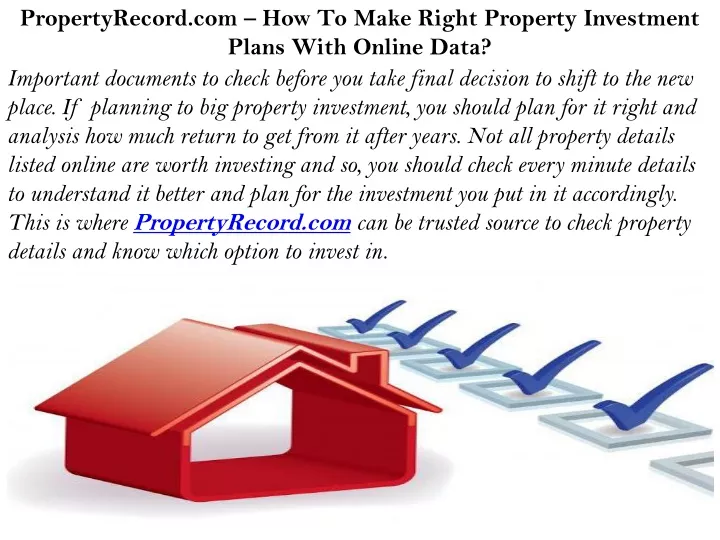 propertyrecord com how to make right property