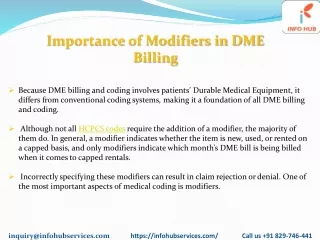 importance of modifiers in dme billing