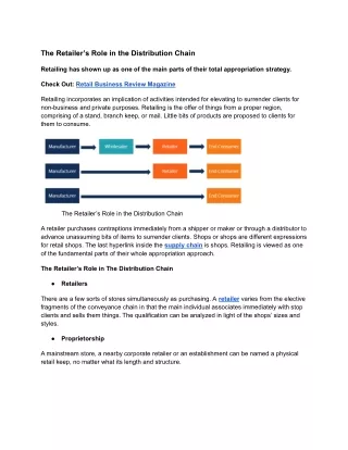 The Retailer’s Role in the Distribution Chain