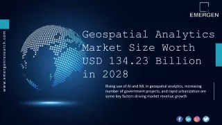 geospatial analytics market size worth
