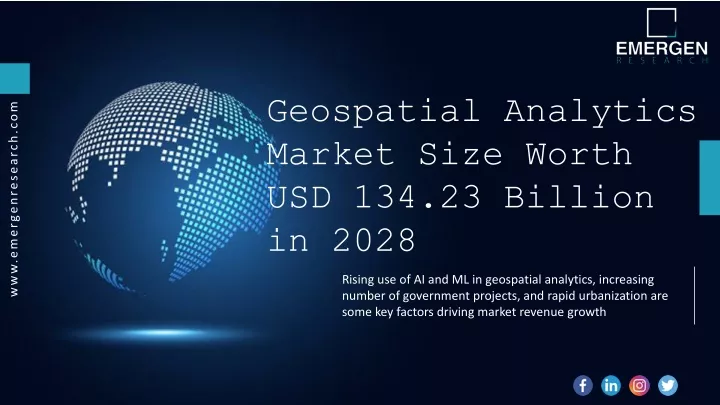 geospatial analytics market size worth