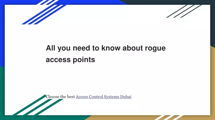 all you need to know about rogue access points