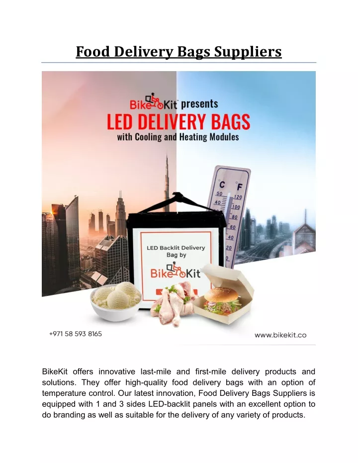 food delivery bags suppliers