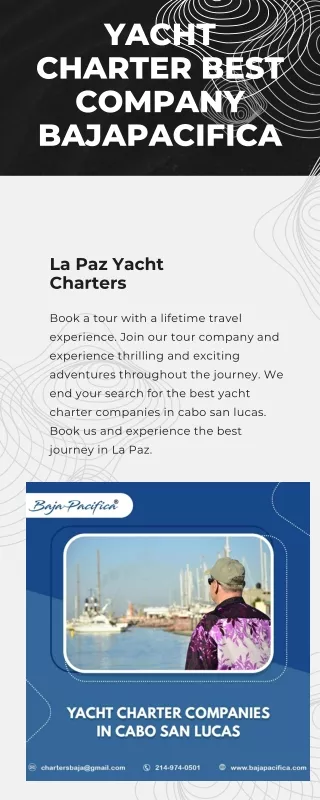 Yacht charter Best Company BajaPacifica