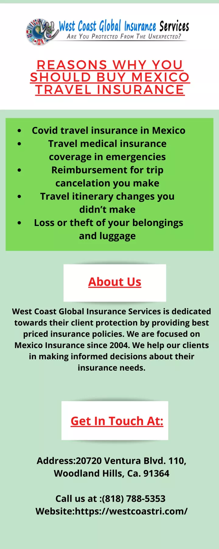 reasons why you should buy mexico travel insurance