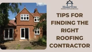 Tips for Finding the Right Roofing Contractor