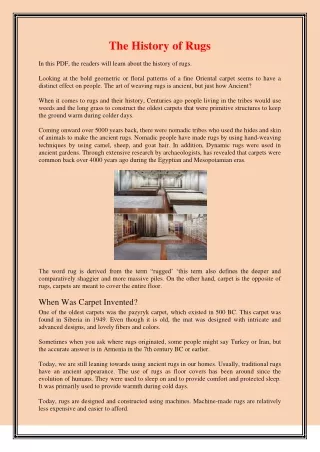 the history of rugs