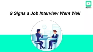 9 signs a job interview went well