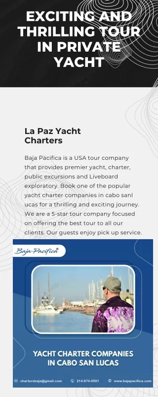 Exciting and thrilling tour in private yacht