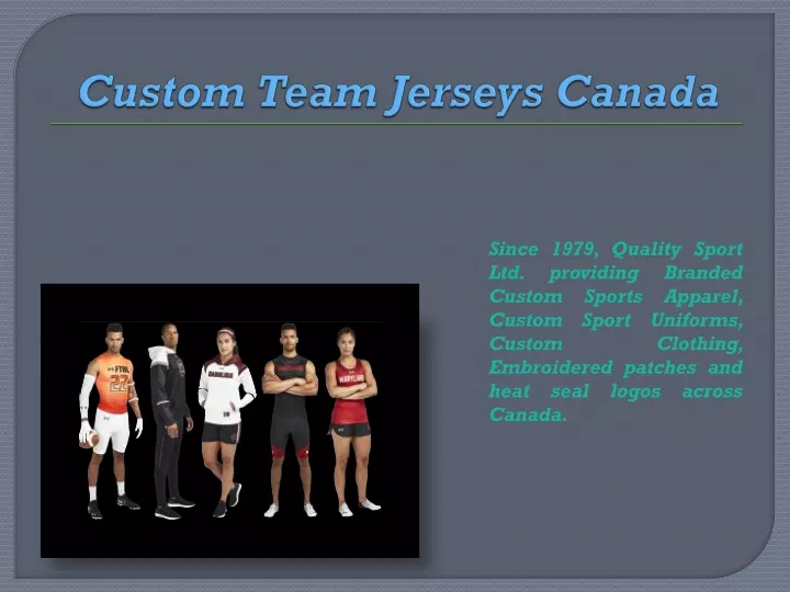 custom team jerseys canada