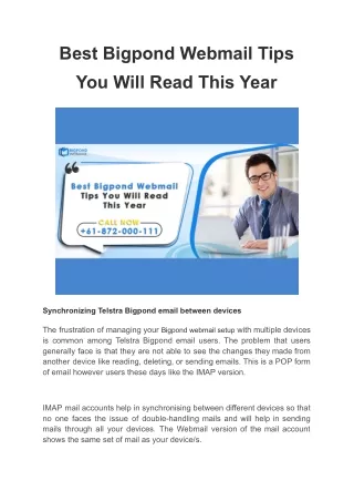 Best Bigpond Webmail Tips You Will Read This Year