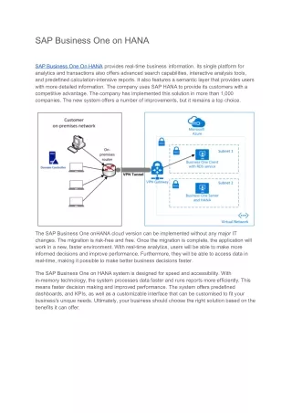 sap business one on hana