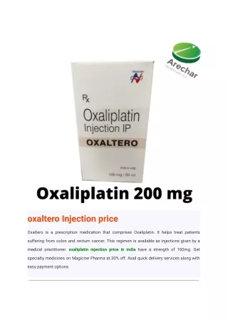 oxaliplatin 200 mg price in india