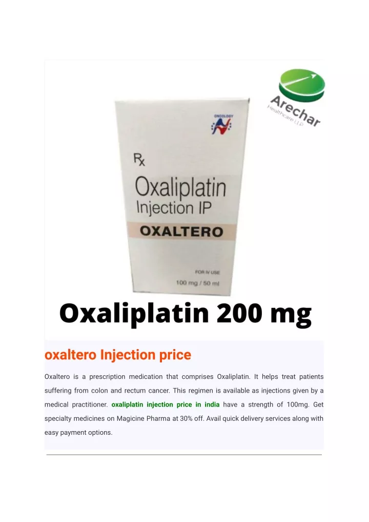 oxaltero injection price