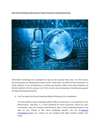 why cloud computing is becoming so popular among