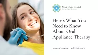 Here’s What You Need to Know About Oral Appliance Therapy