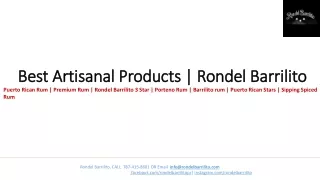 Best Artisanal Products  Rondel Barilito