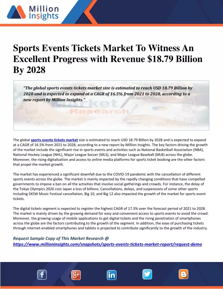 sports events tickets market to witness