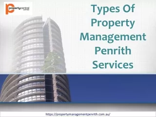 Types Of Property Management Penrith Services