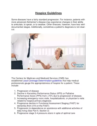 Hospice Guidelines