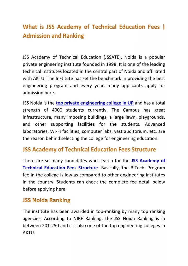 jss academy of technical education jssate noida